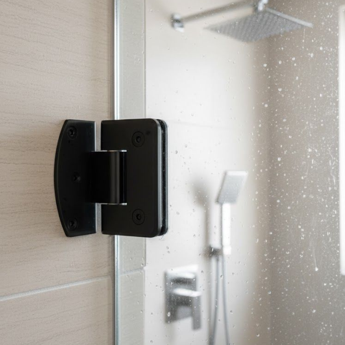 Bisagra descentrada Muro a Vidrio con Apertura de 180º Para Puertas de Cristal Templado Herralum