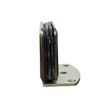 Off-center Glass Wall Hinge with 180º Opening for Tempered Glass Doors SKU 1033DES Herralum
