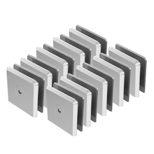 Paquete 10 conectores cuadrado muro vidrio para fijo 1480 Herralum