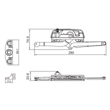 Brazo de proyección cruzado tipo Americano