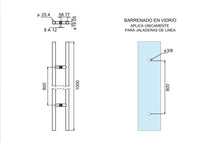 Handle for main door Type H 1 inch