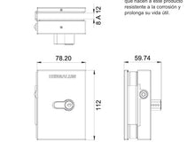 Chapa Sin Resaque Zamora Para Vidrio Templado