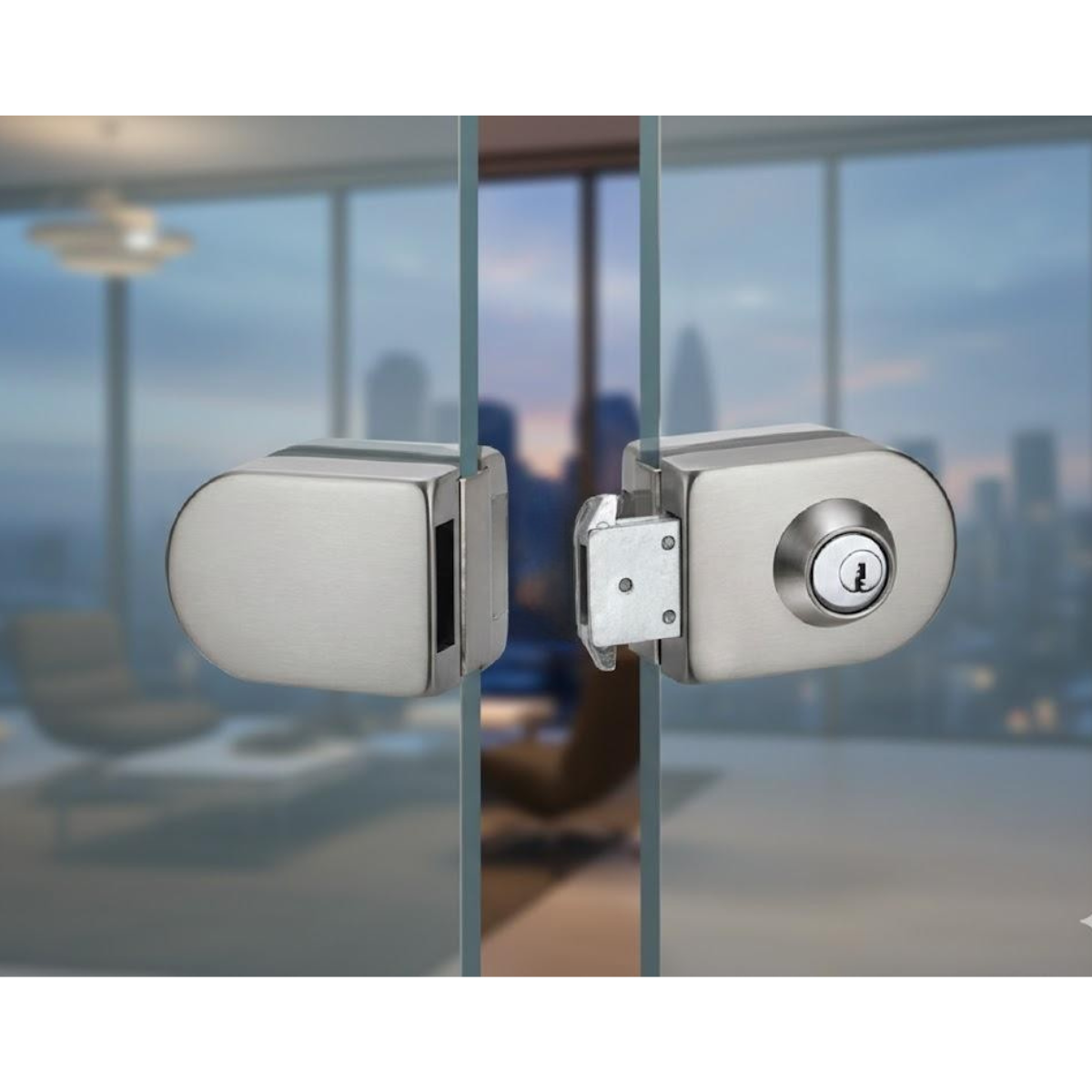 Chapa Gancho Murata para Puerta Batiente ó Corrediza de Cristal Templado SKU 1152