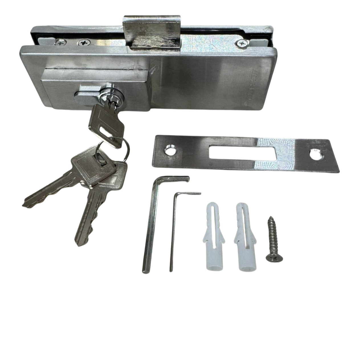 Chapa Línea Tapalpa de Alta Seguridad Para Puerta de Cristal Templado SKU 1009