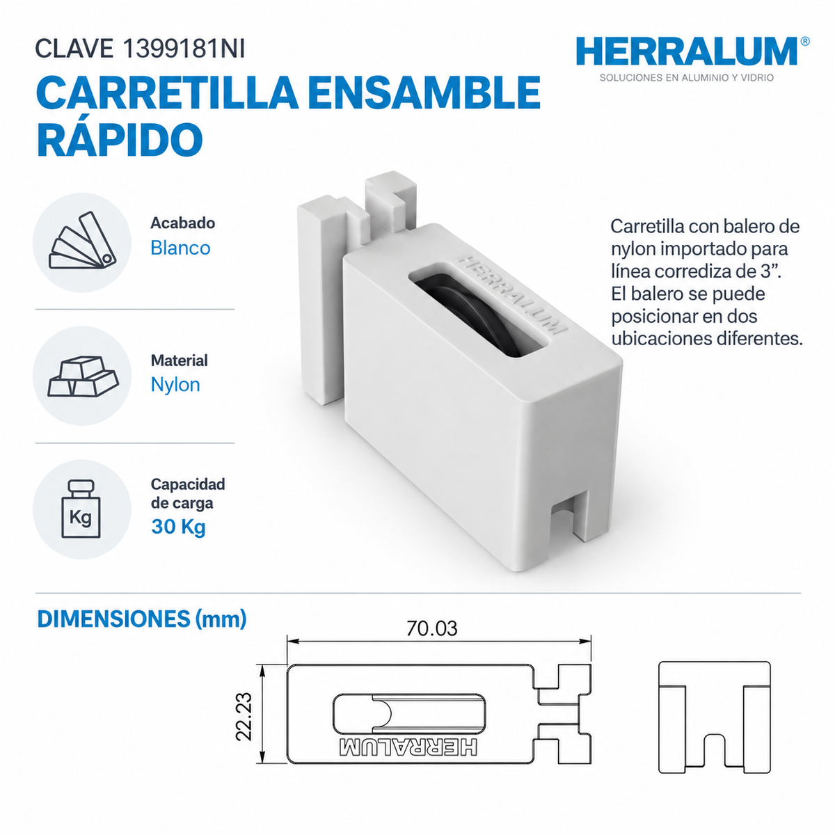 Carretilla Ensable Rápido L Corrediza SKU 1399181NI