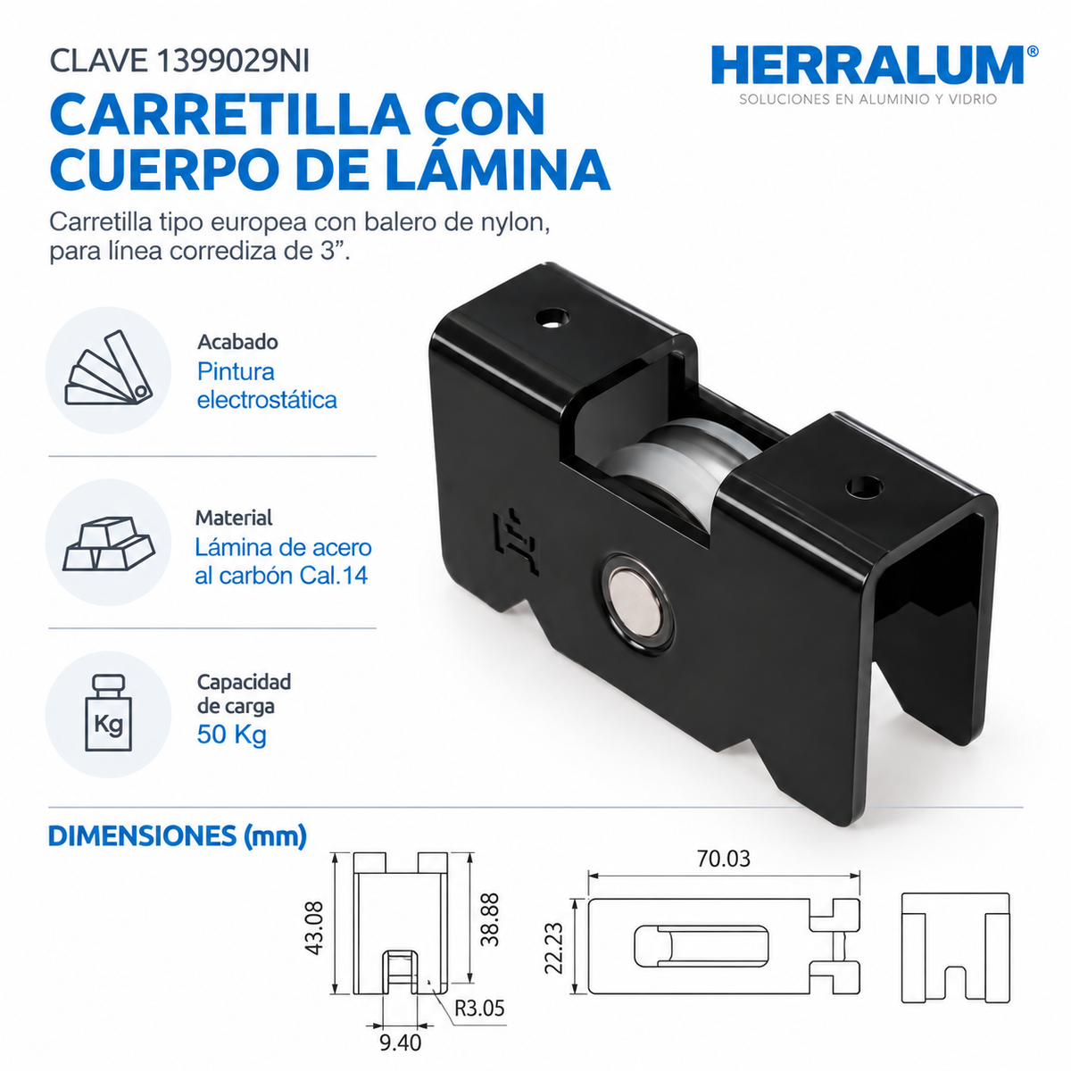 Carretilla con Cuerpo de Lámina SKU 1399029NI
