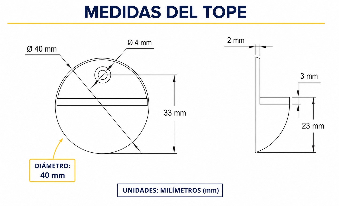 Tope Para Puerta Media Luna Herralum