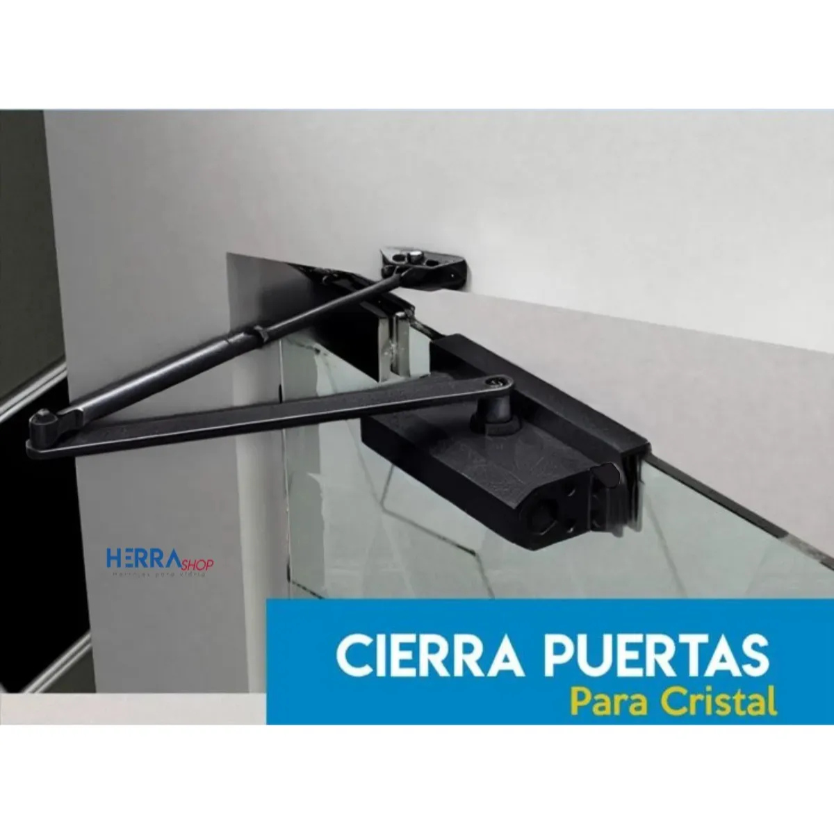 Cierra Puertas Para Puertas De Cristal Soporte 85 Kg