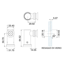 Morelos Wall to Glass Connector SKU 1184