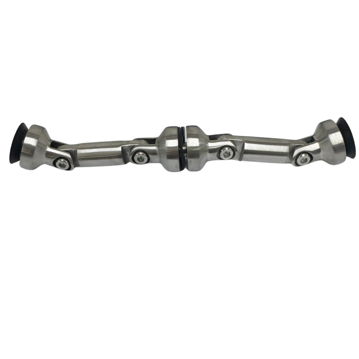 Stainless Steel Double Adjustable Connector For Tempered Glass from 8 to 12mm SKU 1236