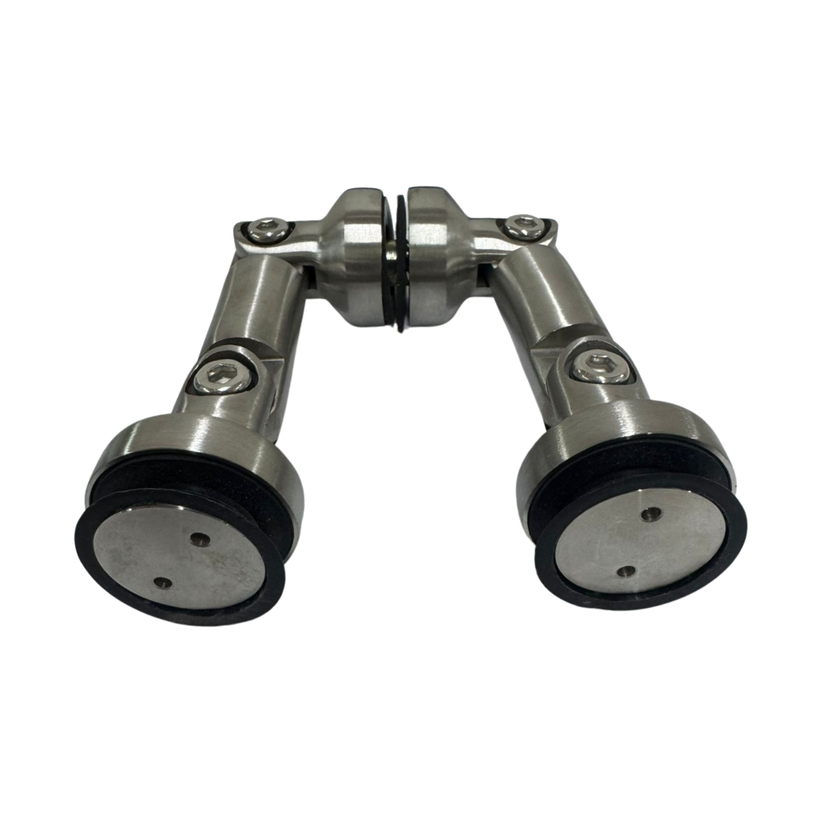 Stainless Steel Double Adjustable Connector For Tempered Glass from 8 to 12mm SKU 1236