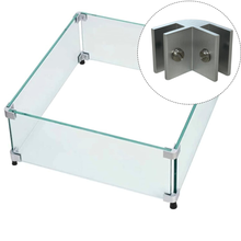 Conector Tipo L vidrio-vidrio templado de 10mm herralum