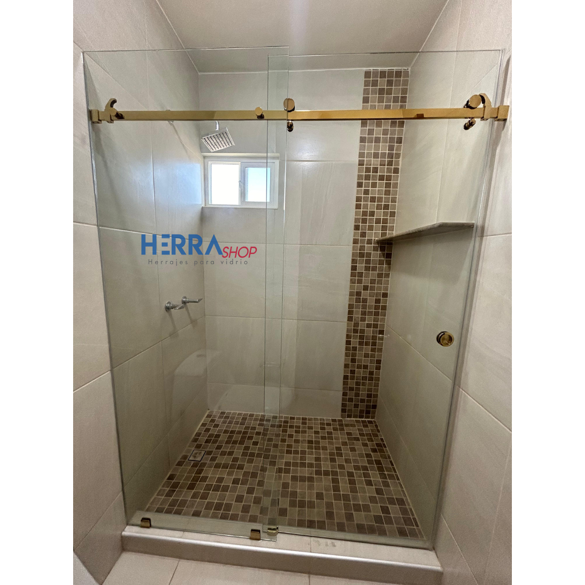 Herrajes Cancel de baño Modelo Bacalar herralum