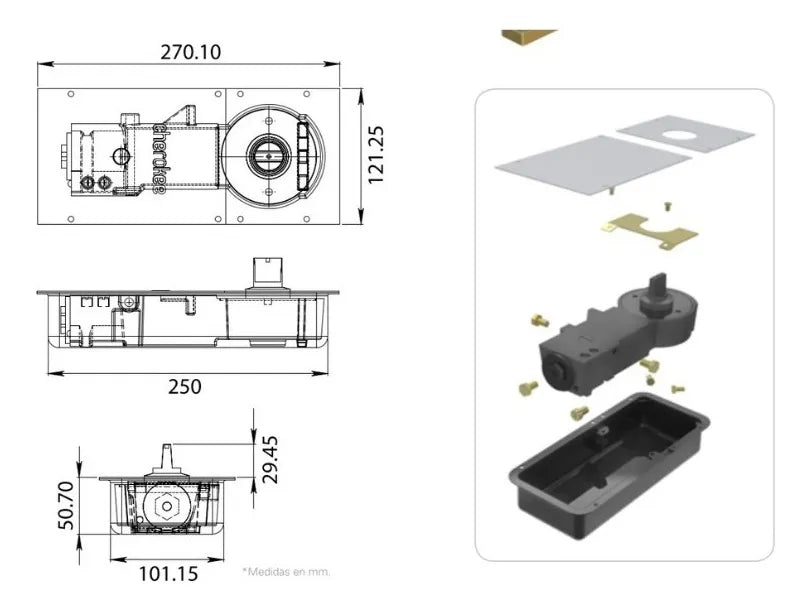 Glass Door Hardware Kit Herralum Hydraulic Hinge 80kg SKU 1012 For Glass Door