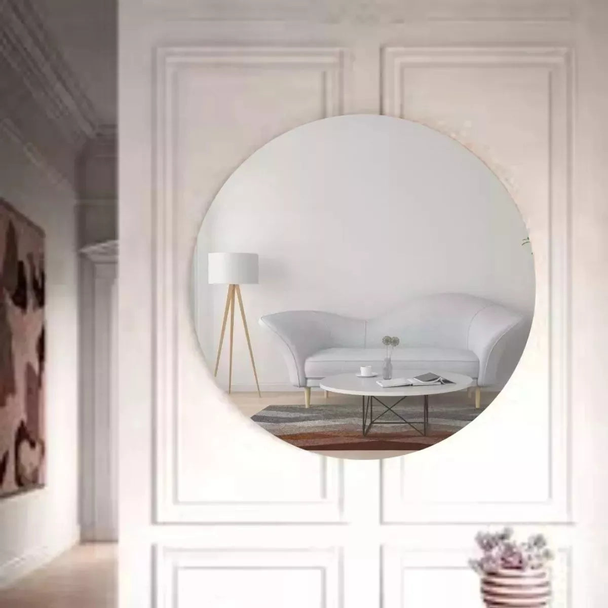 Espejo circular No led canto pulido de 60cm herrashop