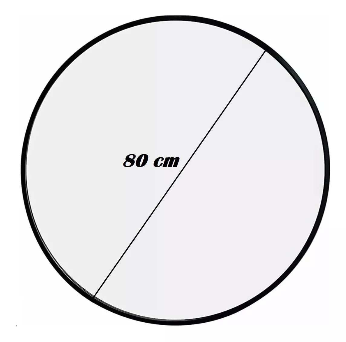 Espejo circular No led canto pulido de 80cm herrashop
