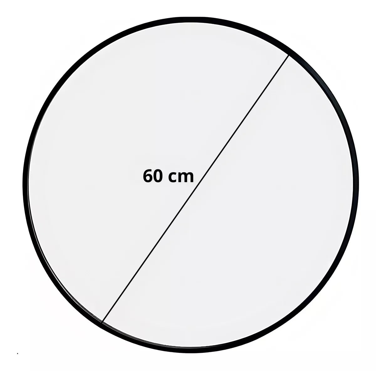 Espejo circular No led canto pulido de 60cm herrashop