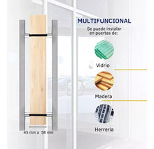 Jaladera Tipo H Cuadrada Acero Inoxidable Herrashop