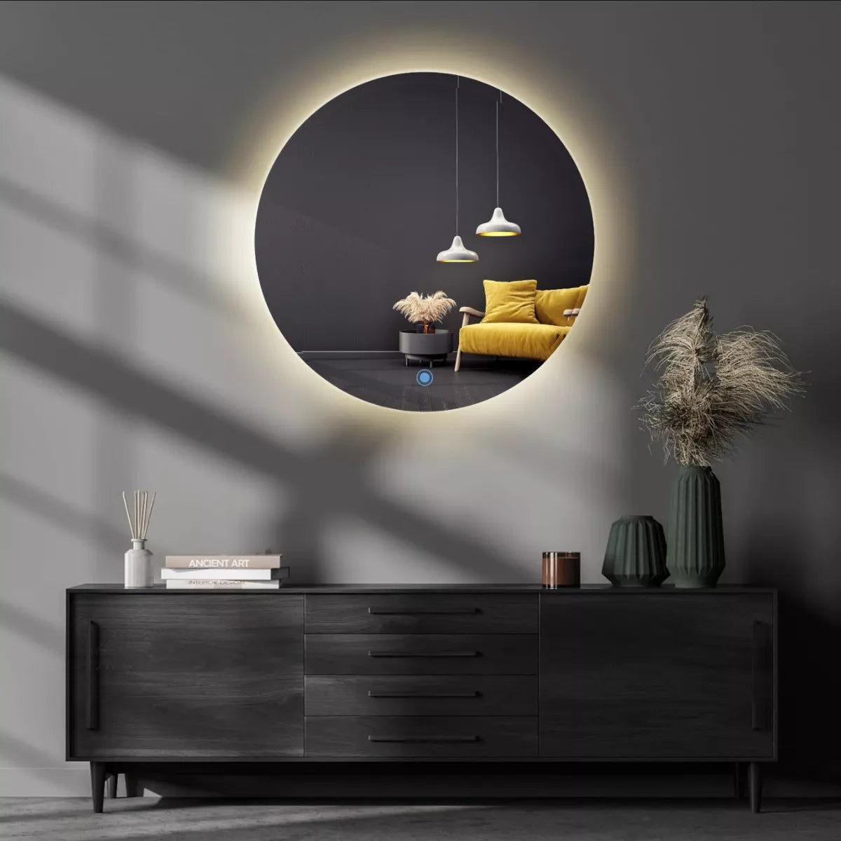 Kit Cancel de Baño Rio Bravo + Espejo Circular 70cm con Luz Led