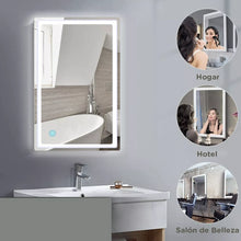 Espejo Rectangular Con Luz Led y Canto Pulido 70X90 cm herrashop