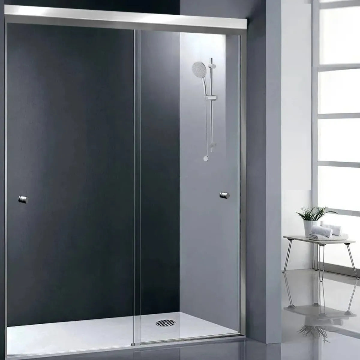Cancel Para Baño Rio bravo Con Cristal Templado Doble Corredizo 100 a 200 cm