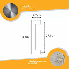 Jaladera rectangular cuadrada 300x275x25x25 Herrashop