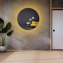 Round mirror with beveled and rear LED lights 70 cm