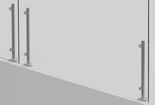 50cm Monterrey MiniPost For Tempered Glass from 9mm to 12mm