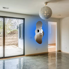 Espejo cuerpo completo con forma 2 tonos de luz azul y blanco 68x150 herrashop