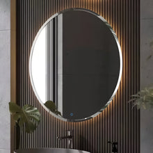 Oval mirror with bevel and rear LED lights 60x80 cm 