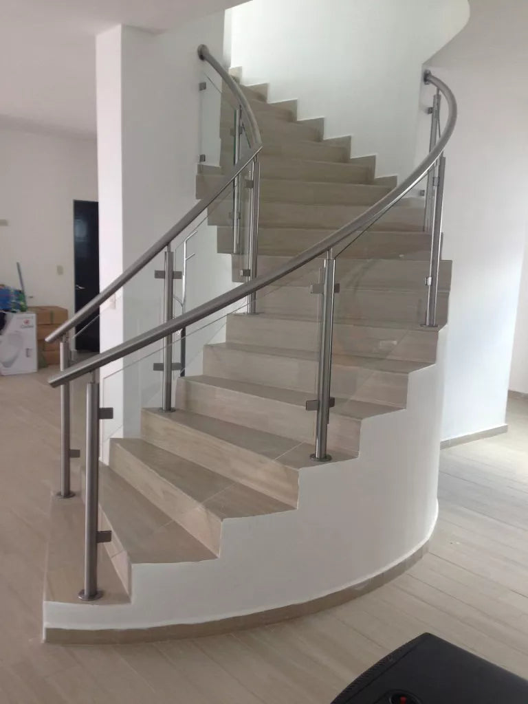 Railing Post of .90cm and 1m Height Cal 18 of 2 inches with Preparation for Handrail SKU 2305 Herralum 