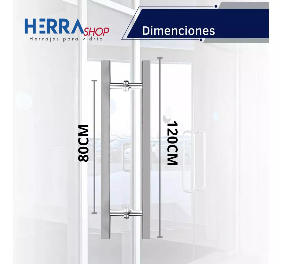Jaladera Tipo H Cuadrada Acero Inoxidable Herrashop