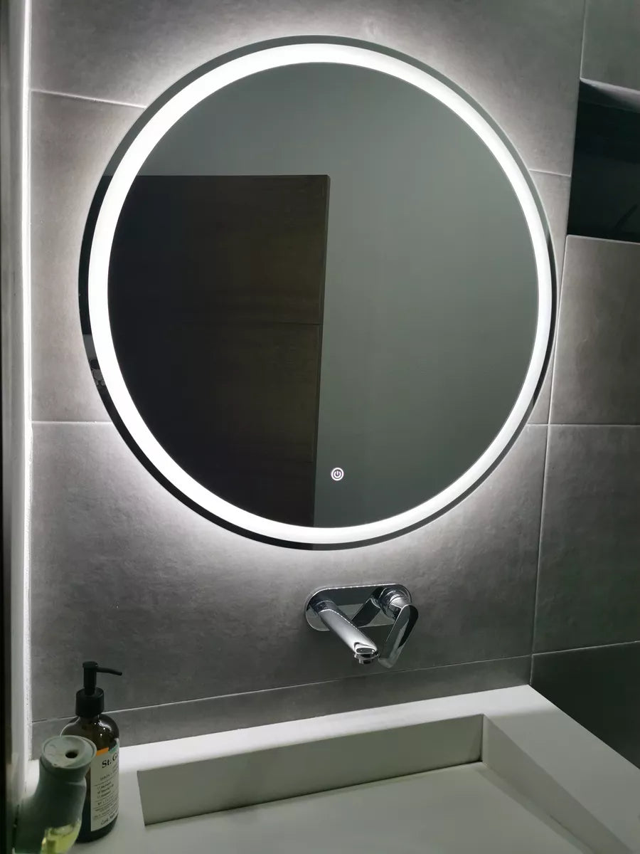 Espejo Circular De lujo Decorativo Con Luz Led + Dimmer 60 cm herrashop