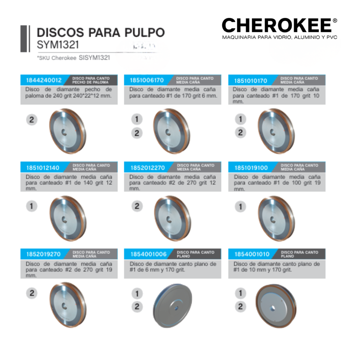 Pulpo para Cantear/Biselar vidrio para formas irregulares