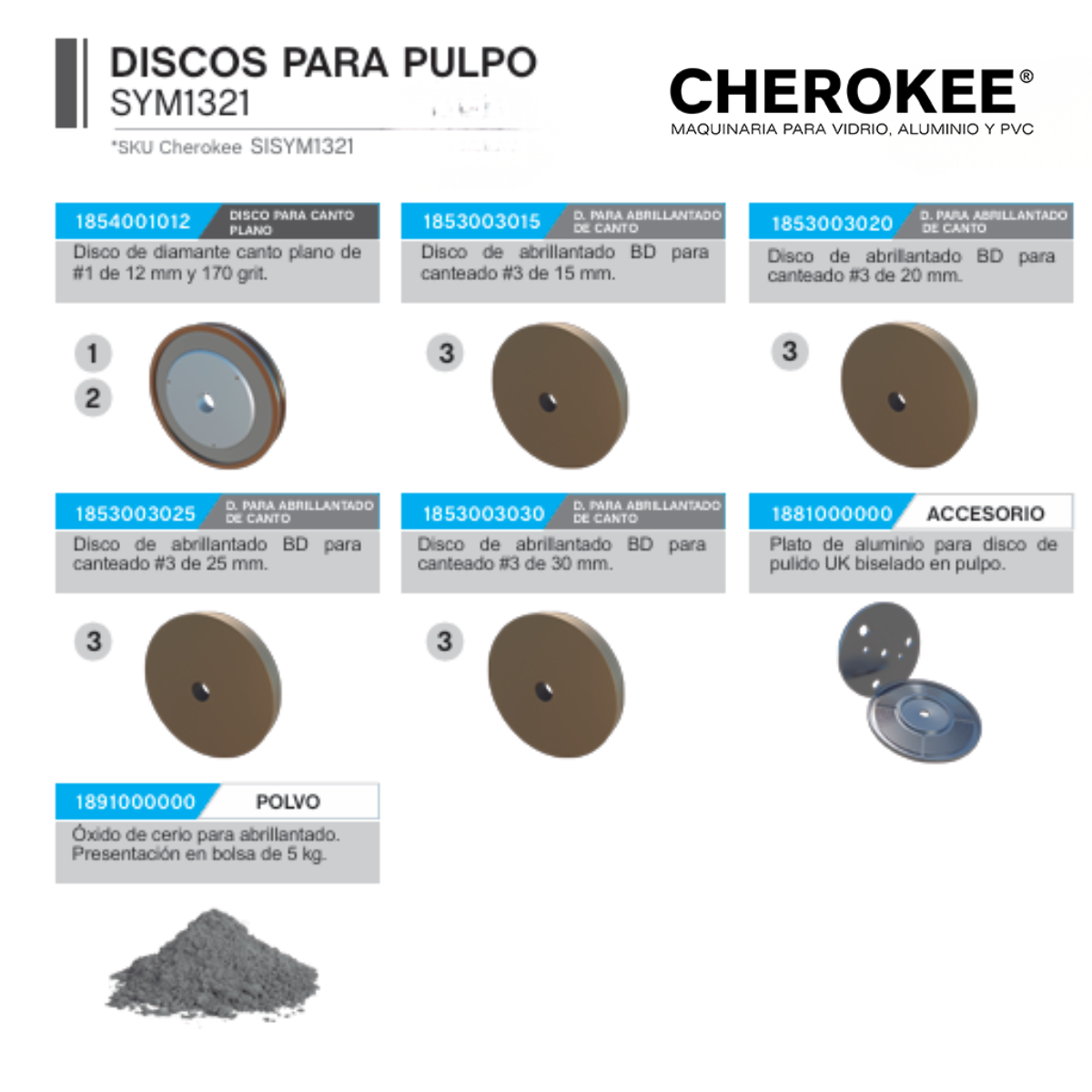 Pulpo para Cantear/Biselar vidrio para formas irregulares