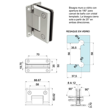 180° Glass Wall Hinge For Tempered Glass Door 1476 Herralum 