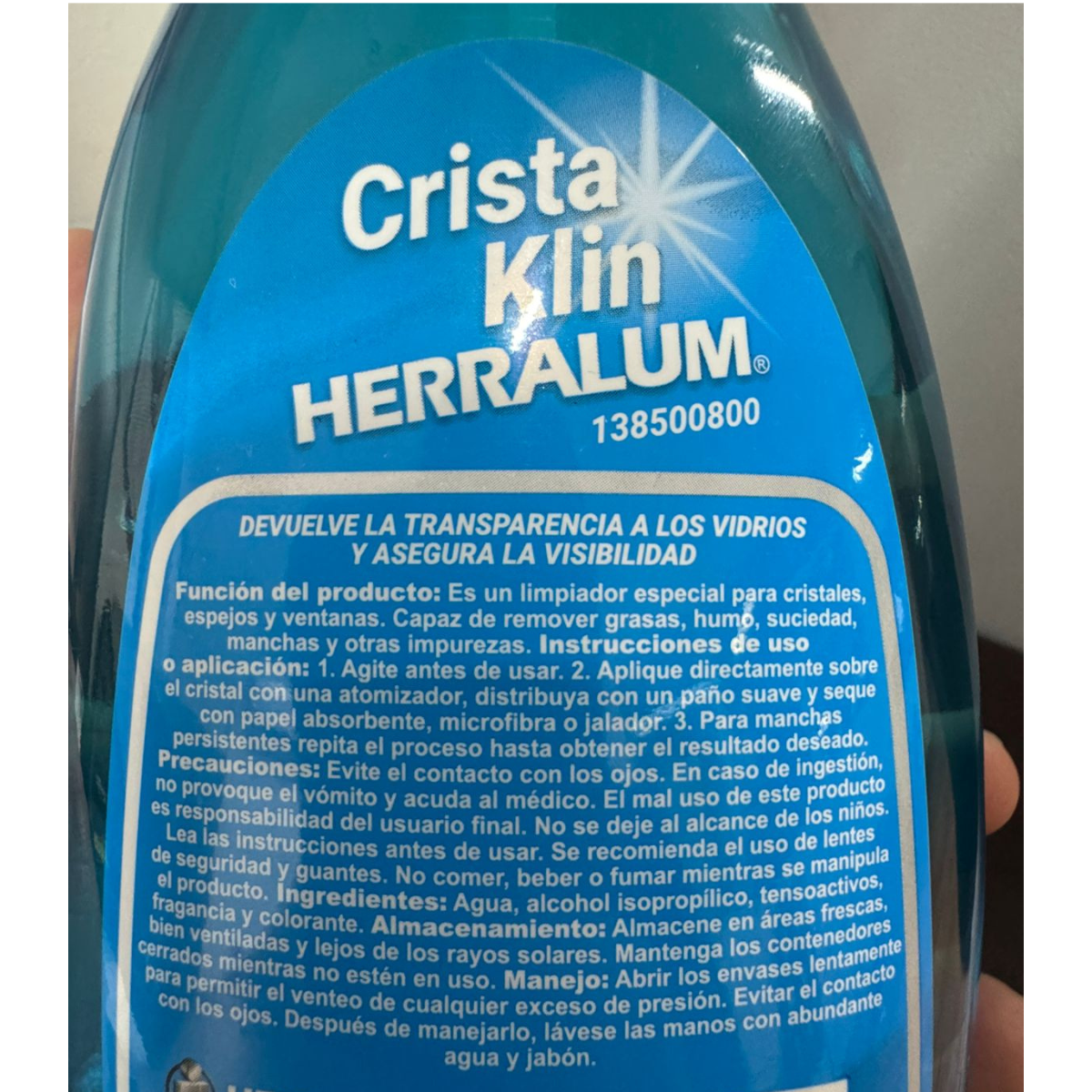 CRISTA KLIN: LIMPIADOR DE CRISTALES Y SUPERFICIES HERRALUM