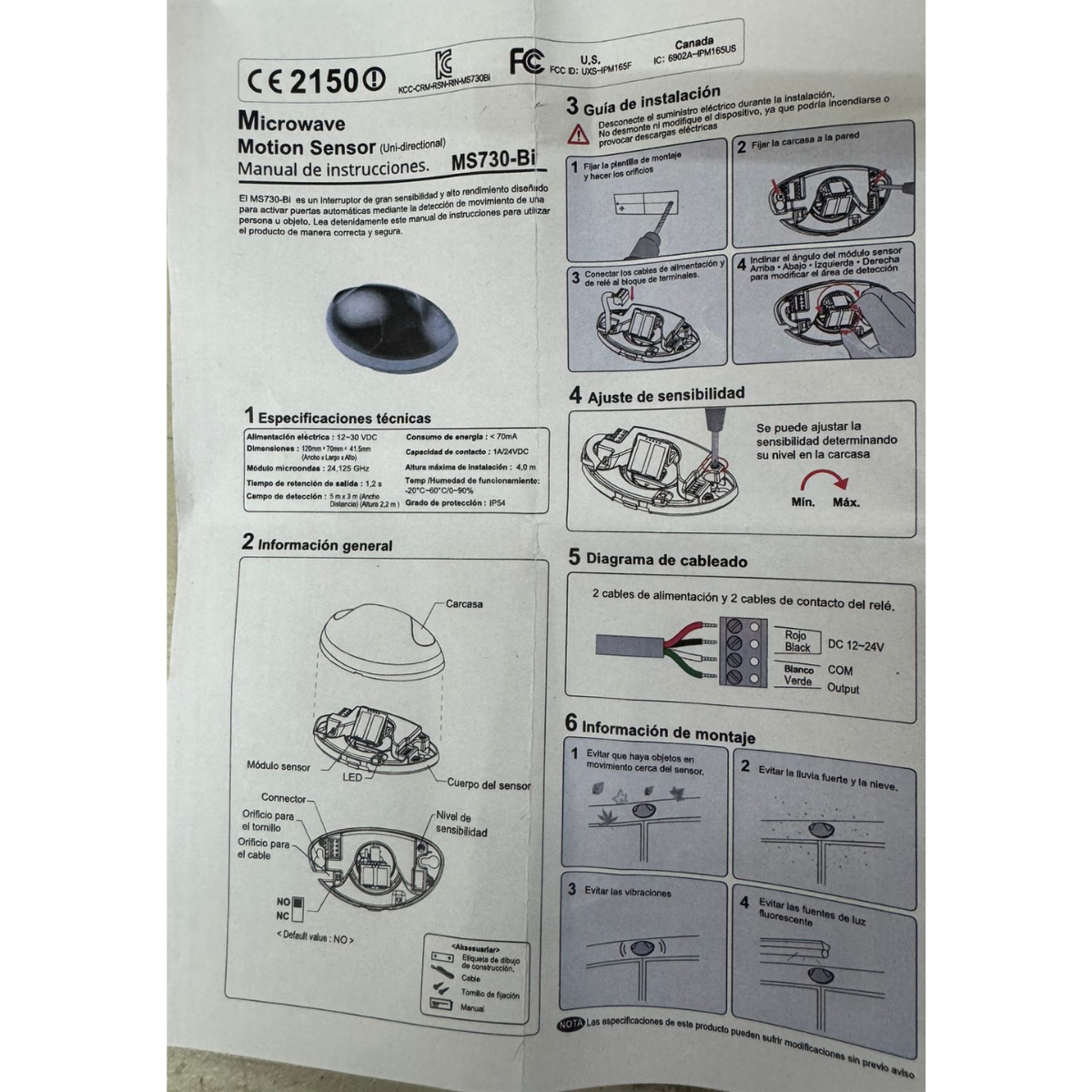 Uni Directional Sensor for Automatic System SKU 101502300