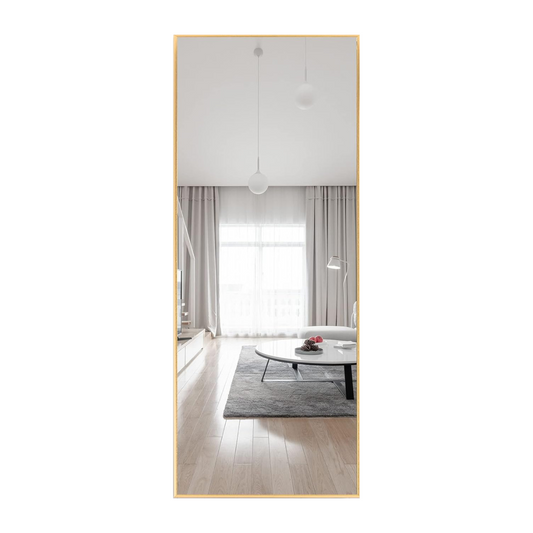 Espejo fullbody en forma rectangular con marco de aluminio 60x150 cm Herrashop