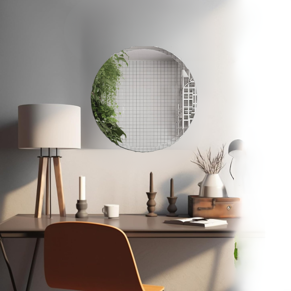 Espejo Circular biselado NO LED 70 cm herrashop