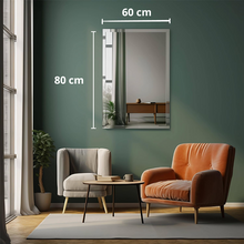 Rectangular mirror with bevel 60x80 cm