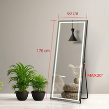 Full body mirror for wall or pedestal 3 light tones 170x60 cm 
