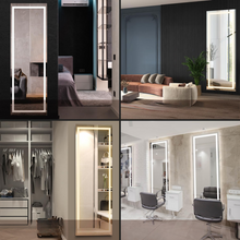 Full body mirror for wall 3 light tones 150x60 cm 