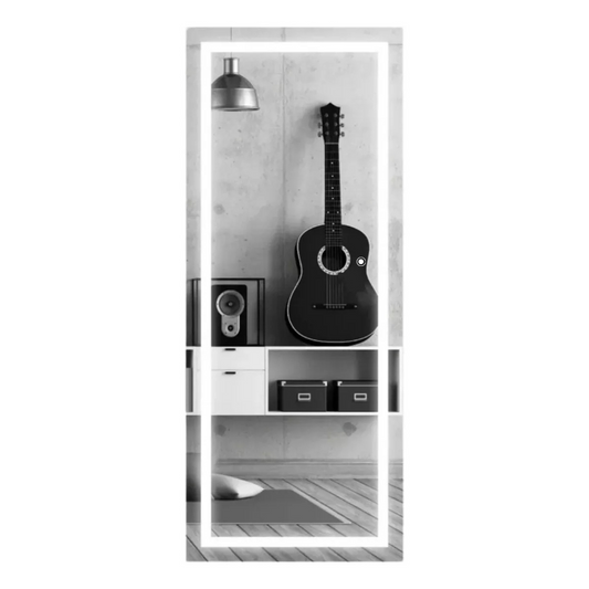 Espejo marco arenado cuerpo completo 3 tonos de luz 150x60 cm herrashop