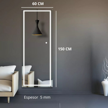 Full body mirror for wall 3 light tones 150x60 cm 