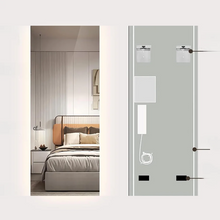 Full body mirror for wall back lighting 3 light tones 150x60 cm 