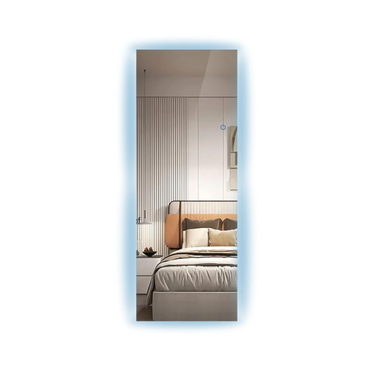 Espejo cuerpo completo luz atrás tipo flotante 2 tonos azul y blanca 150x60 cm herrashop