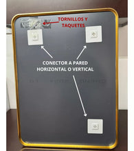 Espejo rectangular con marco aluminio en oro 60x80 cm herrashop