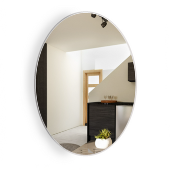 Luxury Oval Mirror with Polished Edge 60x80 cm