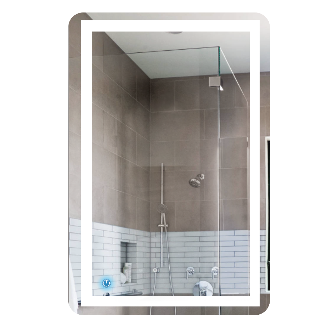 Espejo Rectangular Con Luz Led De Lujo Con Canto Pulido 70X90 cm